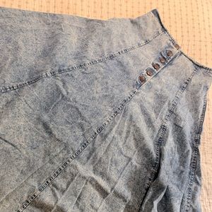 Vintage Acid Wash Denim Palmettos Skirt